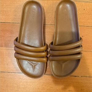 Brown Slide Sandals